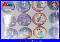 Custom 3d Holographic Tamper Evident Security Label 20mm Anti Counterfeiting