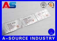 Custom 30ml Vial Labels Brushed Aluminum Foil Printing For Pharma Grade Peptide pharmacy labels stickers
