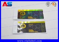 Laser 10ml Vial Labels Custom Waterproof Labels For Products Embossing / Gold Foil hologram effect