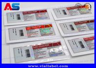 Custom Anti - Fake Self Adhesive 10ml Vial Labels For Anabolic Peptide glass vial labels
