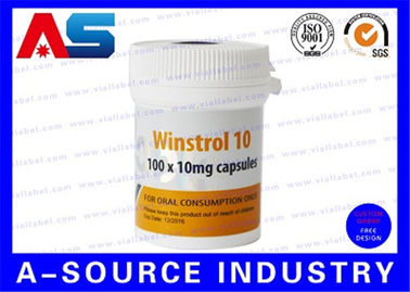 Create Prescription Steroid Plastic Pill Bottle Label 80*30 mm Size Embossed