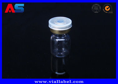 Grey Rubber 2ml Lab Vials Injection 2ml Glass Bottles With Corks For Steroids
