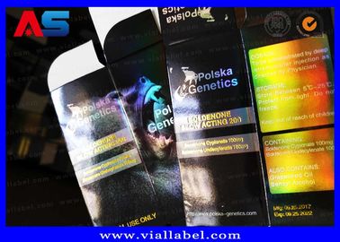 Stamping Hologram Foil Sterial 10ml Vial Boxes Testosterone Propionate / Custom Printed Pharma Medical Carton