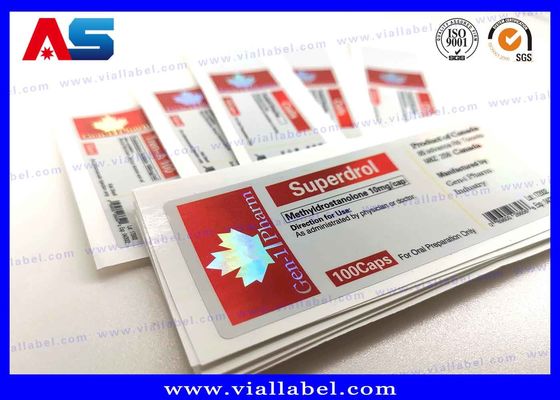Strong Adhesive Vinyl 10ml Vial Labels For Steroid