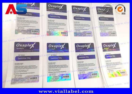 Holographic Prescription 10ml Vial Labels Printing Custom Steroid Vial Labels