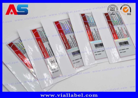 Waterproof 10ml Vial Labels 4C Full Color For Steroid Pharmaceutical