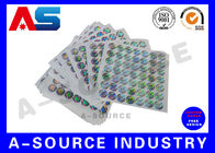 Silver Background Custom Holographic Stickers Security Printing For Pharmaceutical Secure Packaging