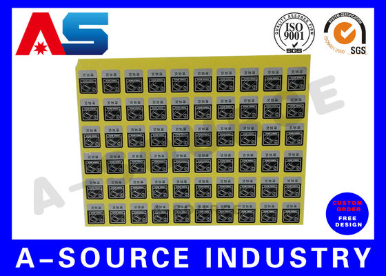 Gold Security AntiCounterfeiting Custom Hologram Sticker With Serial Number / scratch overlay