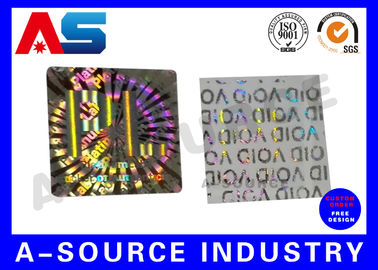 Large  2d Hologram Void Custom Holographic Stickers Printing Maker 20 x 20mm