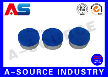 Glass Vial Aluminum Cap With Rubber Stopper For 10ml / 2ml Bottles electroplating black