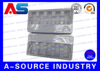 White / Blue / transparent  Plastic Blister Packaging For Glass Vials Packing With Embossing Logo