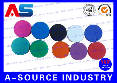 Plain  Vial Glass Bottle Caps  Flip Off Lids For Serum Vials Various Colours custom made
