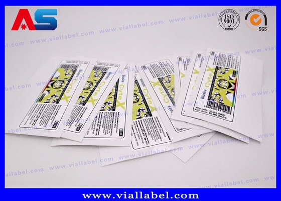 Hologram Custom Peptide Label With Small Bottles Caps Free Design for glass vials