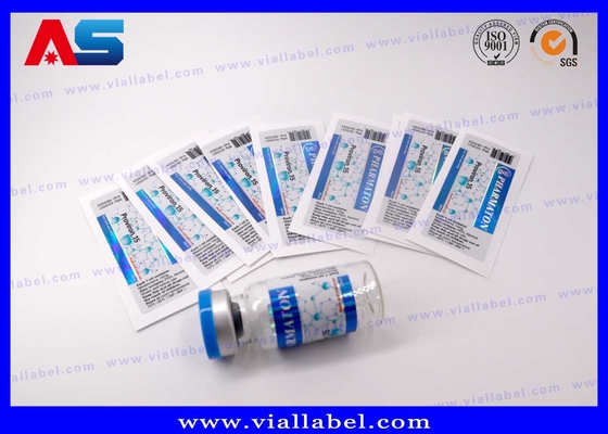 Glass Bottles Peptide Tags Printing , Holographic 10ml Bottle Labels