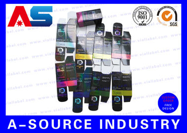Laser Holographic Metallic Foldable Glass 10ml Vial Steriod Boxes Packaging pharmaceutical boxes label