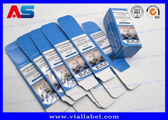 Shinny 325g Paper Printing 10ml Vial Boxes For Injection Glass Bottles
