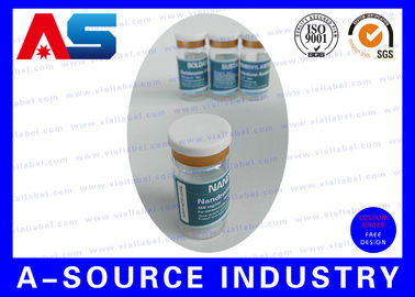 Custom 10ml Bottle Labels For Silver Zip Lock Aluminum Foil Pounch Printing glass vial labels