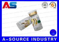 Pharmaceutical Labels 10mL Glossy Gold Foil Embossing Printing Of Sterile Glass Vials