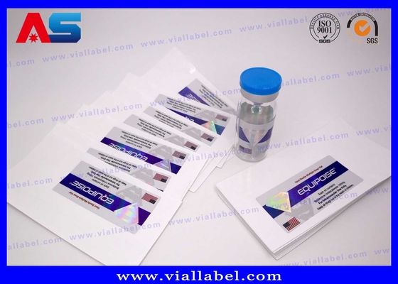 CMYK White Pearl Film 10ml Vial Label For Injection Bottles custom 10ml bottle labels