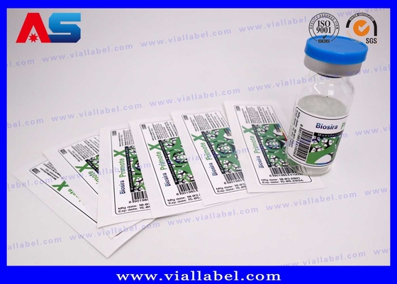 CMYK White Pearl Film 10ml Vial Label For Injection Bottles custom 10ml bottle labels