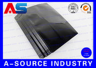 Tablet Aluminum Stand Up Pouch Plastic Blister Packaging 9 * 6 cm Black Color aluminium foil ziplock bag
