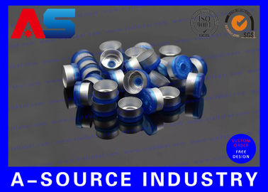 flip off vial caps 10mL Chemistry Pharmaceutical Vials 20mm Blue Flip Top Caps ISO 9001 Approval