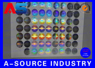 2cm Diameter Custom Holographic Stickers Anti - Counterfeiting PET Material