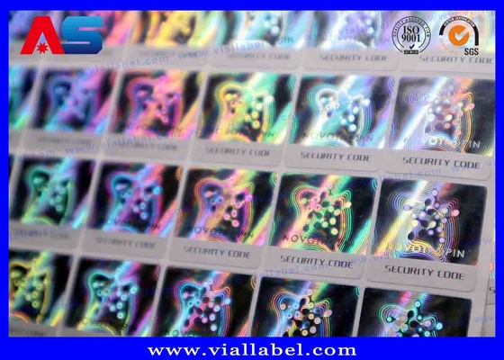 Custom Scratch 3D Holographic Sticker QR Code Label Printing And Color Variable void sticker