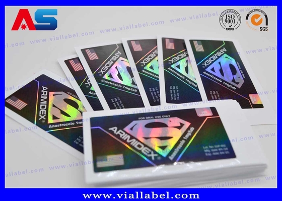 Hologram Strong Adhesive Labels 10ML Vials Printed Free Design For Boby building packaging