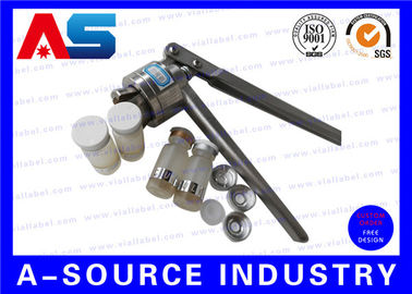 Silver Aluminum Manual Vial Cap Crimper Crimping Tool For 13mm / 20mm Flip Off Plastic Cap