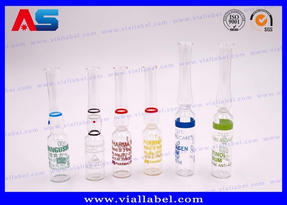 High Permeability Hyaluronic Acid 1ml / 2ml printing Ampoule Transparent Glass Bottle Solution