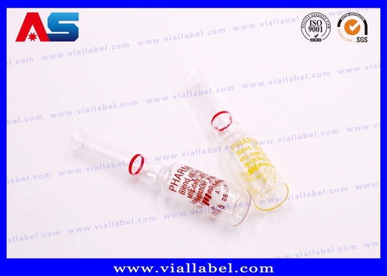 High Permeability Hyaluronic Acid 1ml / 2ml printing Ampoule Transparent Glass Bottle Solution