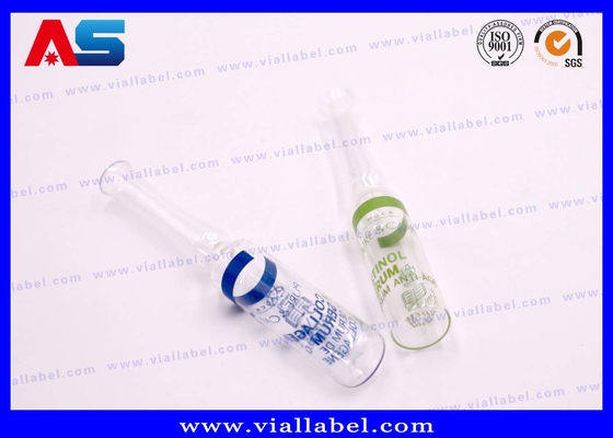 High Permeability Hyaluronic Acid 1ml / 2ml printing Ampoule Transparent Glass Bottle Solution