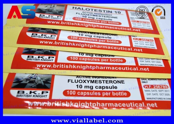 Waterproof 10ml Vial Label Sticker Printing White Full Color