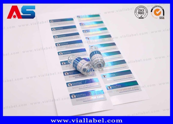 Holography 3ml / 2ml Small Bottle Sticker Printing With Custom Phramaceutical Design