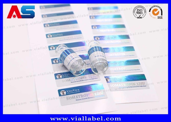 Holography 3ml / 2ml Small Bottle Sticker Printing With Custom Phramaceutical Design