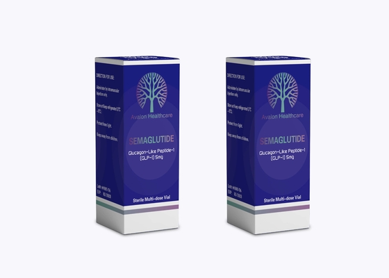 Glossy Semaglutide Box With Two Vials Shape Inside Box Pharmaceutical Packaging