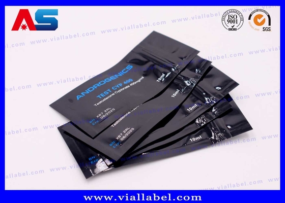 Black Printing Aluminum Foil Pouch For 10ml Vial Androgenics Test Cyp 10ml Bottle