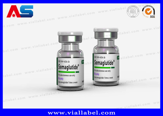 Customizable Silk Screen Printing White Pearl Glossy Vinyl Paper Bottle Labels For Semaglutide Package