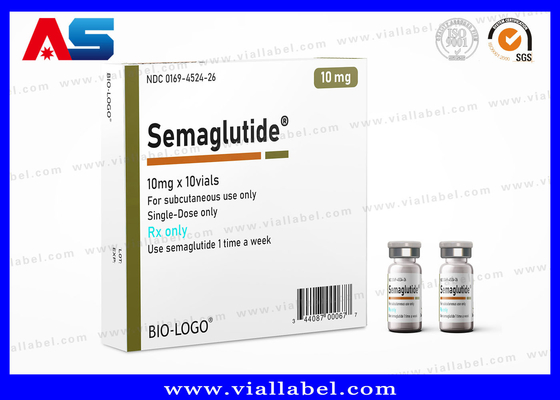 Customizable Silk Screen Printing White Pearl Glossy Vinyl Paper Bottle Labels For Semaglutide Package