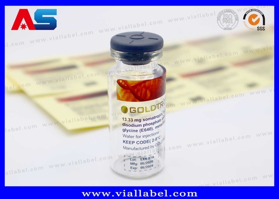 Clear 10ml Vial Stickers Custom Printing Made In China Transparent 10ml Vial Labels Waterproof