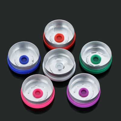 Glass Bottle 13 / 20 / 26 / 28 / 32 Plastic Flip Off Caps / Plastic Aluminum Caps Glossy
