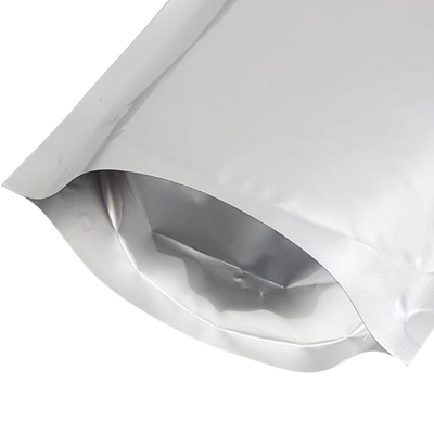 Aluminum Foil Bag MOQ 100pcs Aluminum Silver Zip Lock Pouch For 50 Tablets