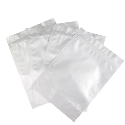 Aluminum Foil Bag MOQ 100pcs Aluminum Silver Zip Lock Pouch For 50 Tablets