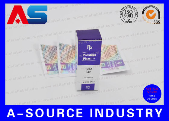 Hologram Adhesive Stickers Label And Box With Custom New Company Name Suitable for Peptide 2ml / 3ml Bottles