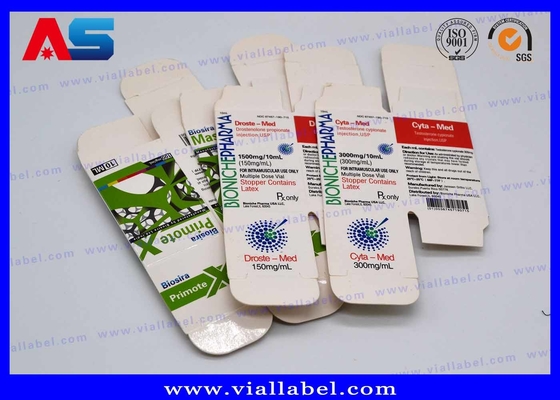 Bio Pharma 10ml Vial Box For Injection Oils Glass Bottles Package Custom Free Design Safe Shipment