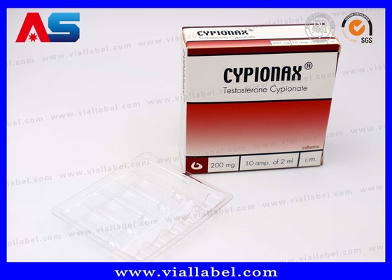 Customized 10ml Vial Boxes With Plastic Trays Of 10 Bottles Ampoules Anti Fake Printing