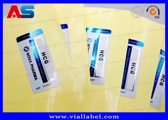 Custom Glass Bottle Labels Glossy Lamination For Medication Package HCG vial label boxes