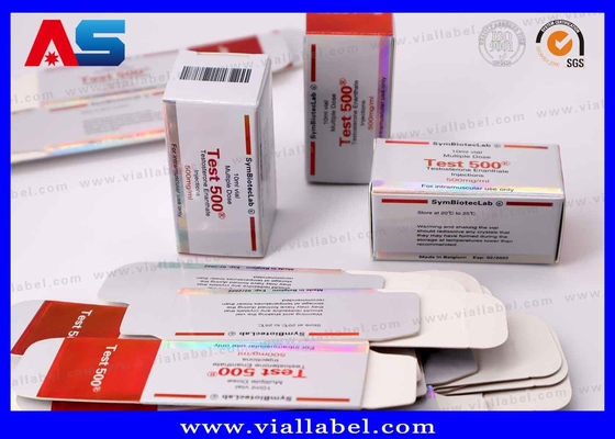 10ml Vial Box Test 500 Laser Holographic Logo Waterproof Glossy Varnishing Customized