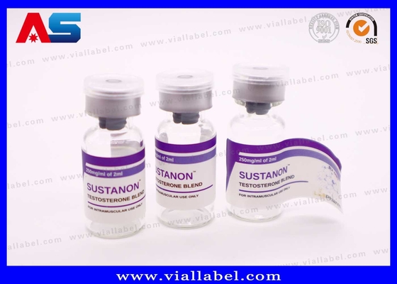 10ml Vial Labels Made Of Waterproof White Pearl Film Strong Adhesive Pharmaceutical Custom Design